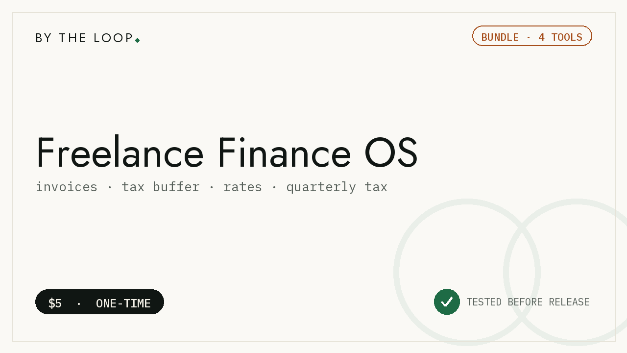 Freelance Finance OS cover